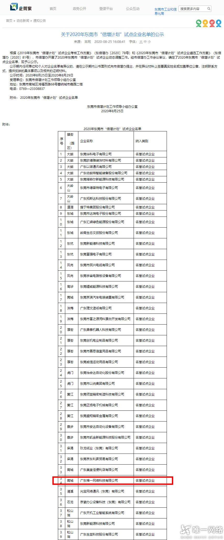 壹号娱乐连续四年入选东莞市“倍增计划”试点企业